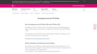 
                            2. Easysupport Fritzbox | Telekom Hilfe