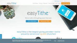 
                            3. easyTithe Online Giving Software for Churches