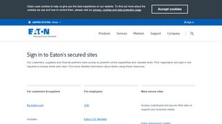 
                            3. Eaton Corporation – Customer Sign-In