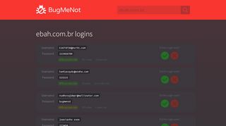 
                            8. ebah.com.br passwords - BugMeNot