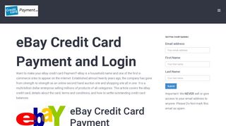 
                            6. eBay Credit Card Payment - Login - Address - Customer Service