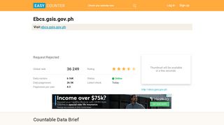 
                            9. Ebcs.gsis.gov.ph: Request Rejected - Easy Counter