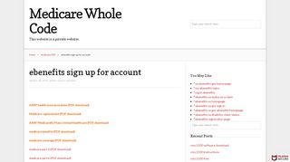 
                            5. ebenefits sign up for account – Medicare Whole Code