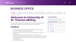 
                            9. eBilling – Business Office – University of St. Thomas ...