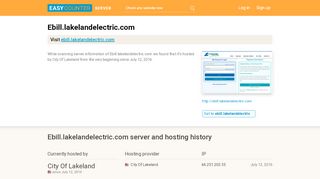 
                            6. Ebill.lakelandelectric.com server and hosting history