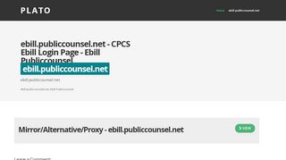 
                            5. Ebill.publiccounsel.net: CPCS Ebill Login Page