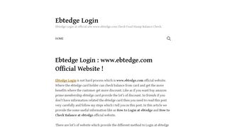 
                            11. Ebtedge Login : www.ebtedge.com Official Website