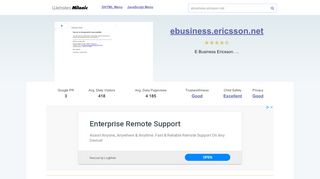 
                            5. Ebusiness.ericsson.net website. Ericsson E-business login.