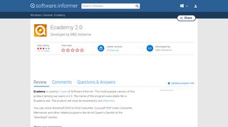 
                            3. Ecademy - MBD Alchemie Software Informer.