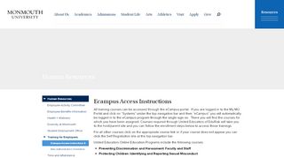 
                            4. Ecampus Access Instructions - monmouth.edu