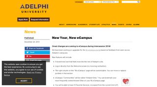 
                            8. eCampus Changes for Adelphi's Portal