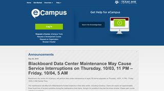 
                            9. eCampus - Learning Management System | Texas A&M University