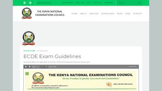 
                            2. ECDE Exam Guidelines – KNEC