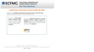 
                            5. ECFMG - Certification Verification Service (CVS) …