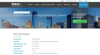 
                            6. Echo360 Active Learning Subscription Service | BidNet