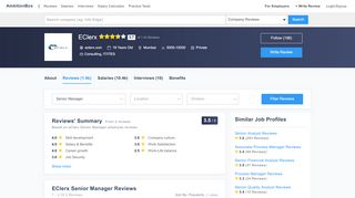 
                            9. eClerx Senior Manager Reviews by Employees | AmbitionBox