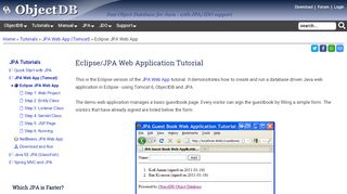 
                            1. Eclipse/JPA Database Web Application Tutorial (Servlet, JSP)