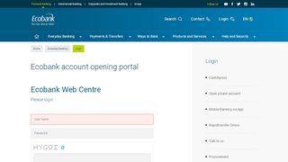 
                            7. Ecobank - Login