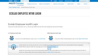 
                            7. Ecolab Employee myHR Login | Nalco Champion