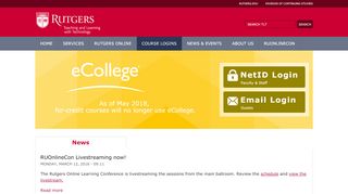 
                            7. eCollege | teachingandlearning.rutgers.edu