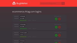 
                            5. ecommerce.rhiag.com passwords - BugMeNot
