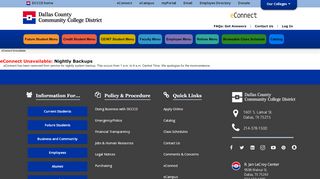 
                            8. eConnect Menu - Dallas County Community College District