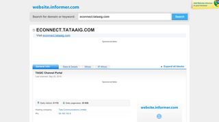 
                            2. econnect.tataaig.com at WI. TAGIC Channel Portal - Website Informer