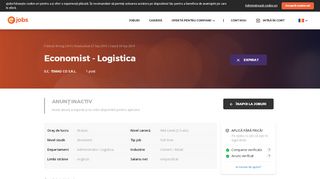 
                            3. Economist - Logistica, S.C. TEMAD CO S.R.L. - ejobs.ro