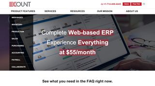 
                            2. Ecount ERP: Cloud-based ERP system for $55 per month