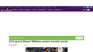 
                            8. ECU guard Shawn Williams enters transfer portal - 247Sports