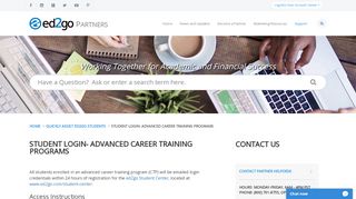 
                            2. ed2go | Student Login- Advanced Career Training ...