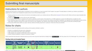 
                            9. EDAS: Managing a conference