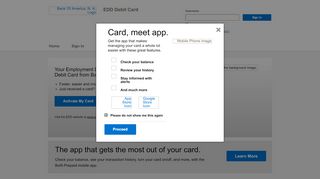 
                            11. EDD Debit Card - Home Page - Bank of America