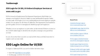 
                            8. EDD Login for CA SDI, UI Online & Employer Services at www ...