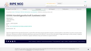 
                            7. EDEKA Handelsgesellschaft Suedwest mbH - RIPE NCC