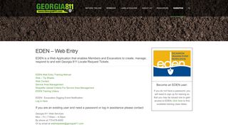 
                            1. EDEN – Web Entry | Georgia 811