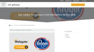 
                            8. EDI tutorials | EDI explanations for Kroger's vendors - EDI Gateway