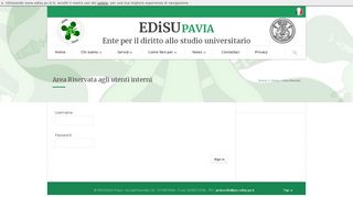 
                            9. EDiSU - Area Riservata agli utenti interni