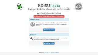 
                            7. EDISU Pavia - Sportello online