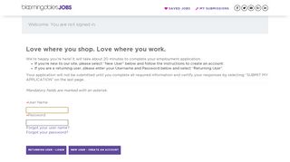 
                            4. Edit Application - Love where you shop. Love where you work.