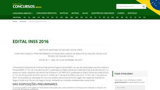 
                            3. Edital INSS 2016 / Edital INSS 2015 - PDF - …