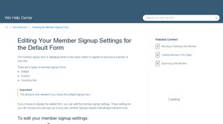 
                            6. Editing Your Member Signup Settings for the ... - Wix Help Center