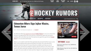 
                            9. Edmonton Oilers Sign Jujhar Khaira, Tomas Jurco