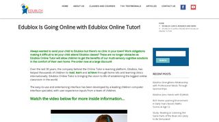 
                            5. Edublox Is Going Online with Edublox Online Tutor!