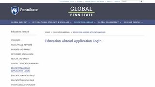 
                            1. Education Abroad Application Login | Global Penn State