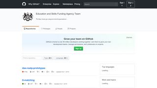 
                            3. Education and Skills Funding Agency Team · GitHub