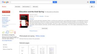 
                            7. Education and the Arab Spring: For Educators by Educators