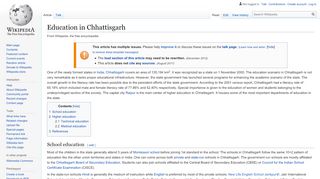 
                            6. Education in Chhattisgarh - Wikipedia