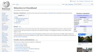 
                            8. Education in Uttarakhand - Wikipedia