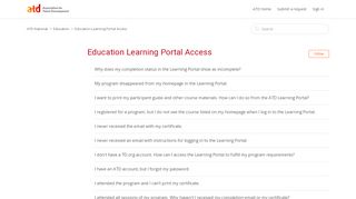 
                            3. Education Learning Portal Access – ATD National